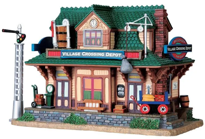 lemax-village-crossing-depot-lot-de-2-b-timents-village-miniature image 1
