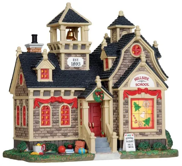 lemax-hillside-school-cole-miniature-village-de-no-l image 1