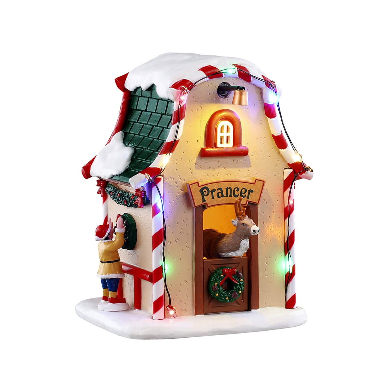 lemax-prancer-s-den-cabane-lumineuse-renne-santa-s-wonderland image 1