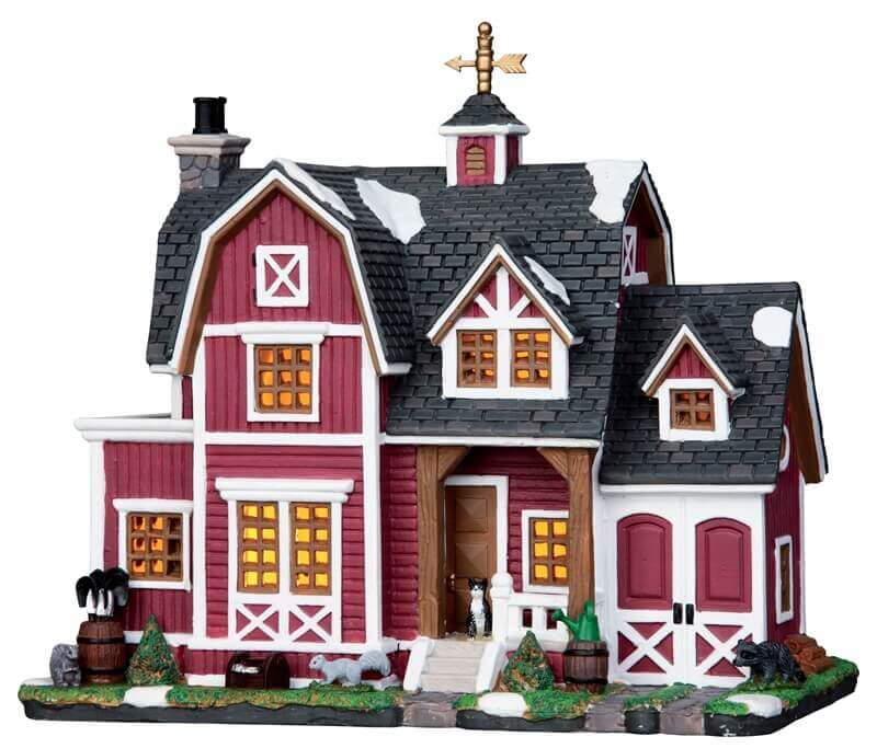 lemax-barn-house-grange-lumineuse-village-de-no-l-miniature image 1