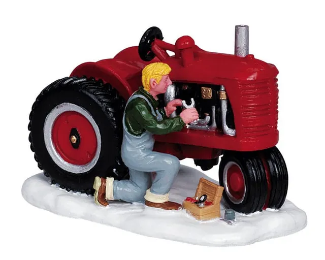 lemax-tractor-repair-atelier-miniature-ferme image 1