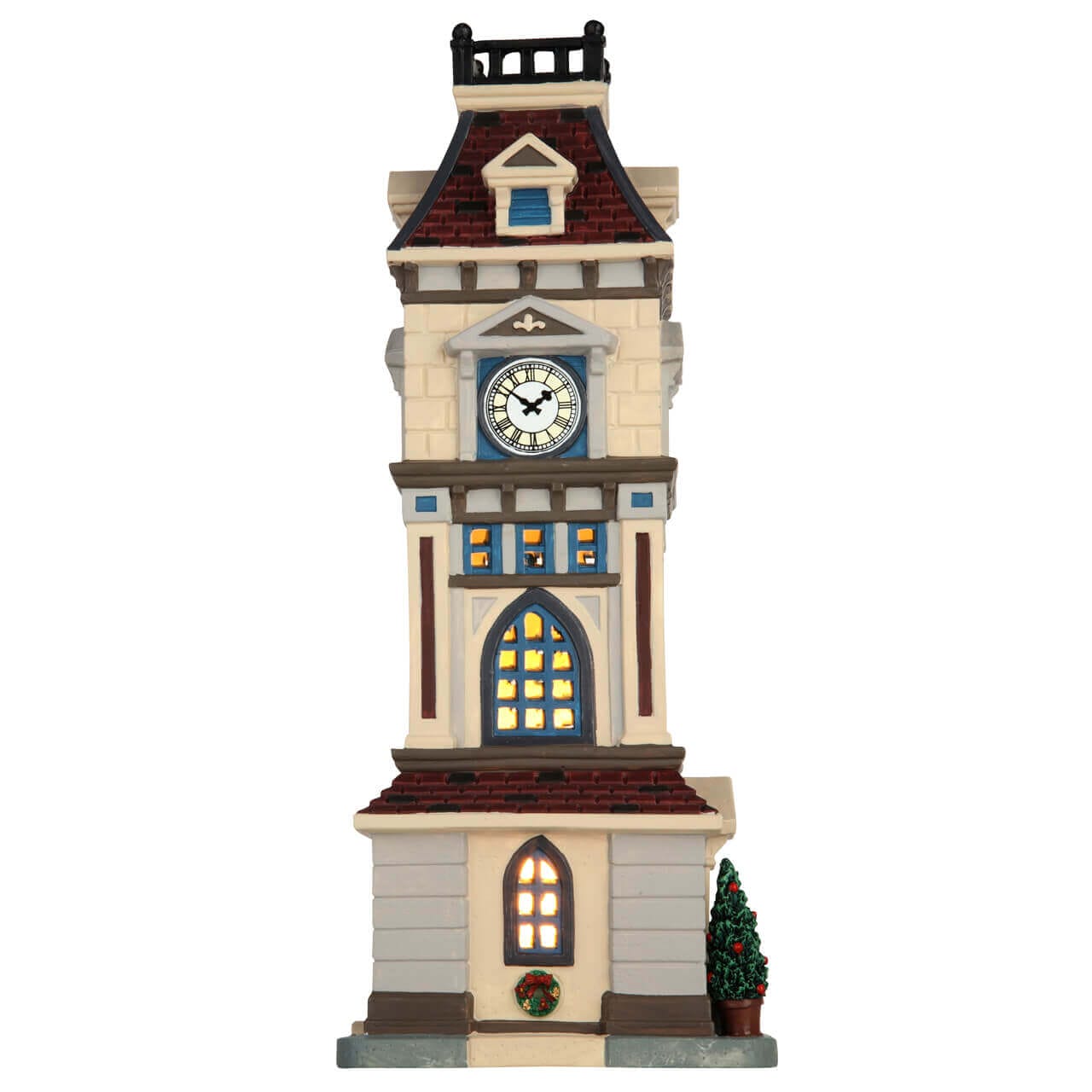lemax-clock-tower-tour-d-horloge-village-miniature-lumineux image 2