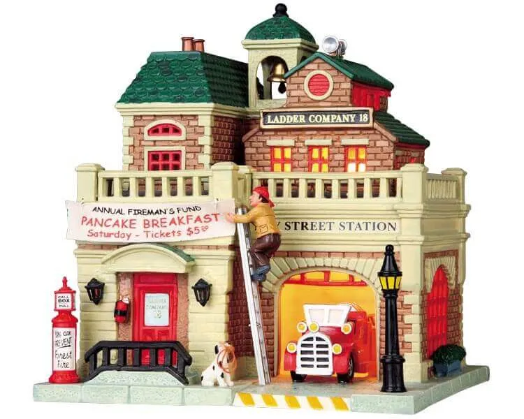 lemax-may-street-station-gare-miniature-lumineuse-village-de-no-l image 1