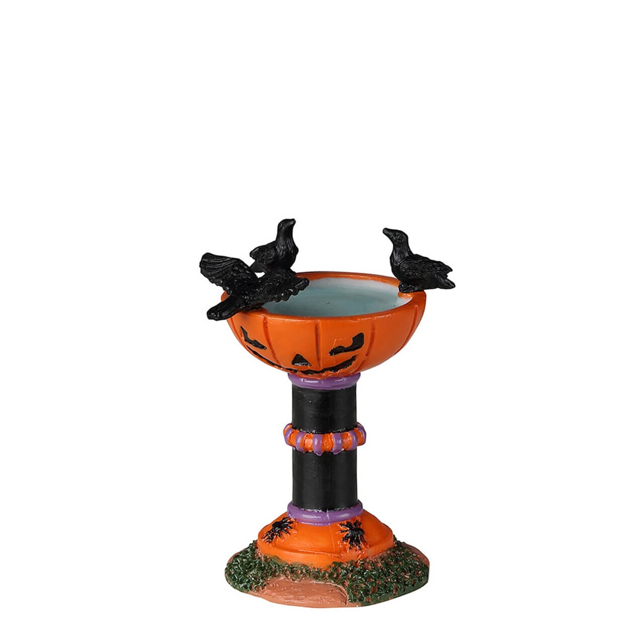 lemax-jack-o-lantern-birdbath-bain-d-oiseaux-citrouille-spooky-town image 1