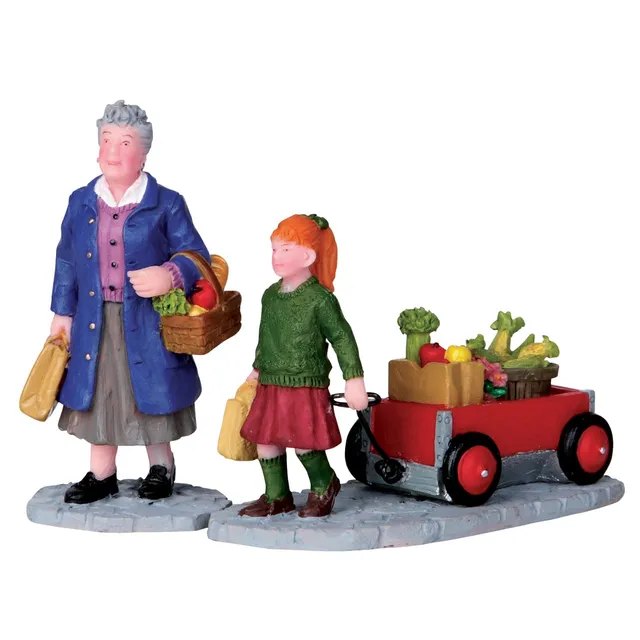 lemax-shopping-with-grandma-figurine-miniature-village-de-no-l image 1
