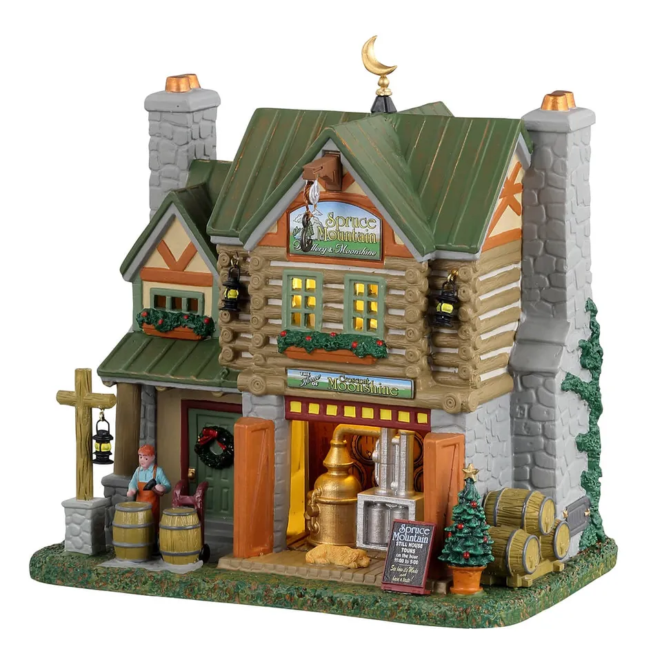 lemax-spruce-mountain-distillery-moonshine-maison-lumineuse-caddington image 1