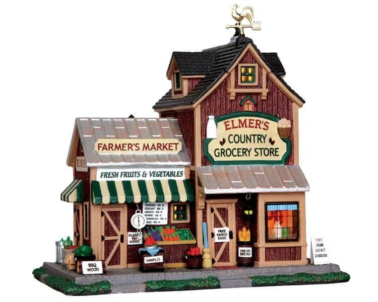 lemax-elmer-s-country-grocery-store-epicerie-miniature-village-lumineux image 1