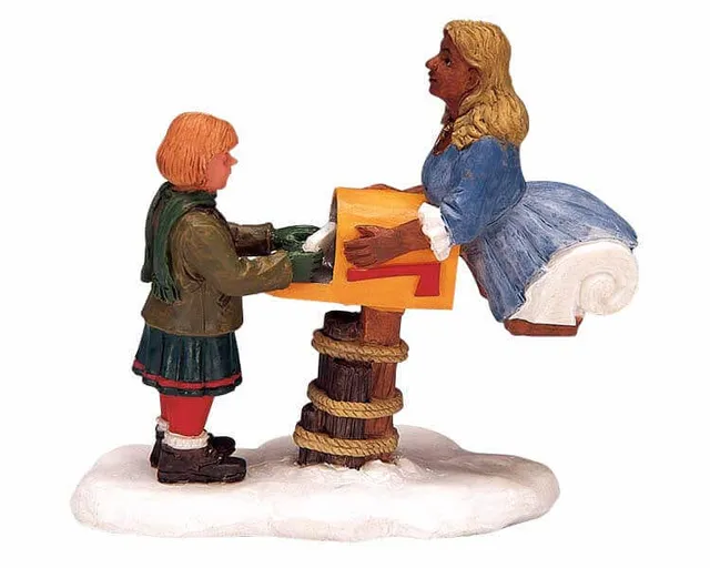 lemax-get-the-mail-figurine-sc-ne-courrier-village-de-no-l image 1