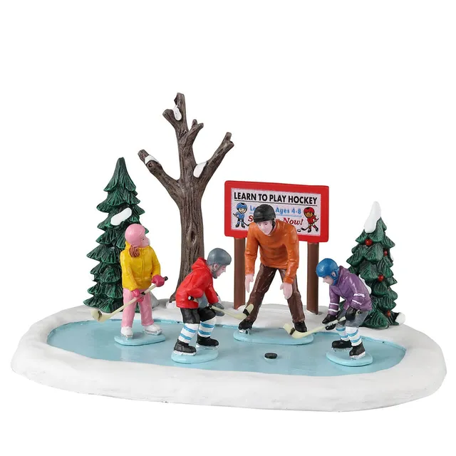 lemax-tiny-tikes-hockey-lessons-figurine-vail-village image 1