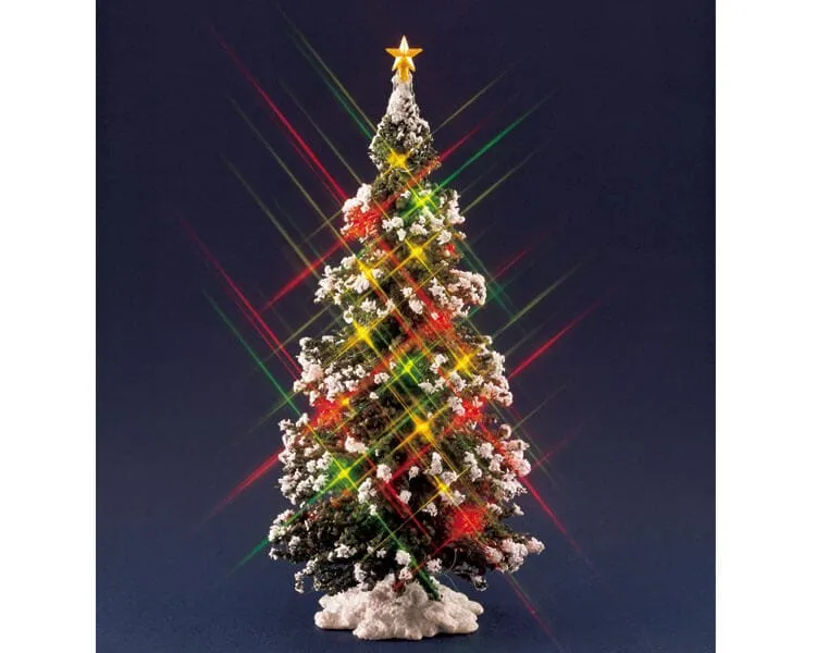lemax-lighted-christmas-tree-large-grand-sapin-lumineux-village-miniature image 1