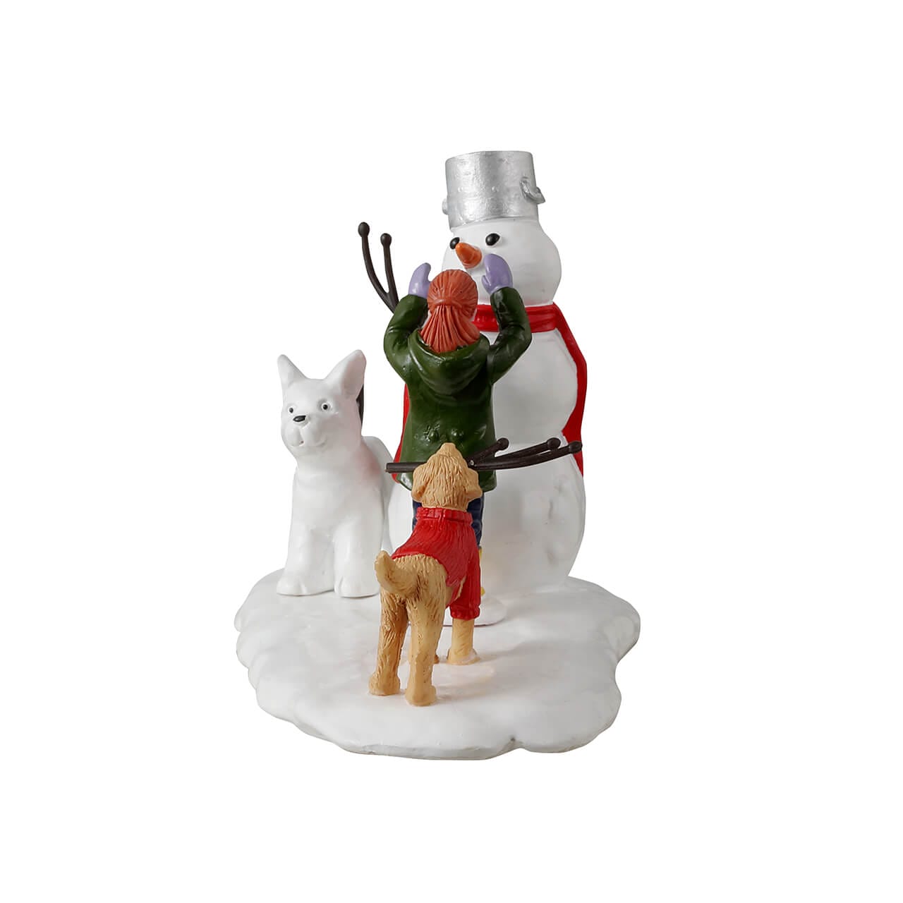 lemax-doggone-winter-fun-figurine-fille-bonhomme-de-neige-et-chien image 3
