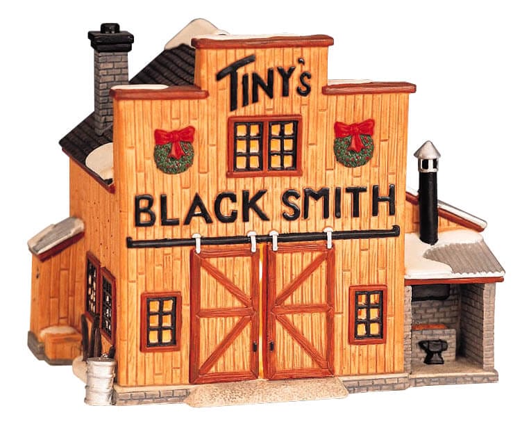lemax-tiny-s-blacksmith-shop-b-timent-miniature-forge-de-village image 1