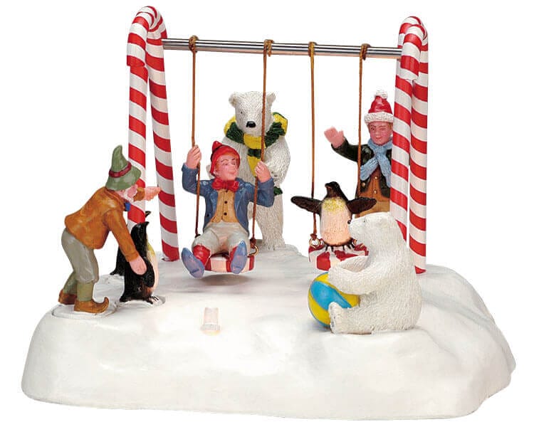 lemax-santa-s-swing-figurine-p-re-no-l-la-balan-oire image 2