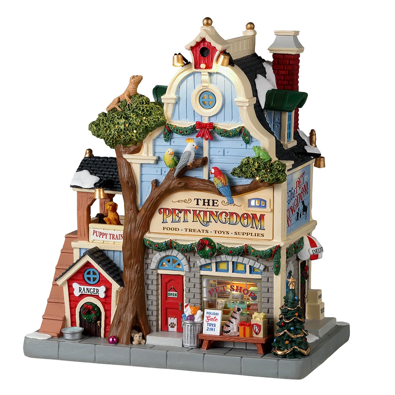 lemax-the-pet-kingdom-b-timent-lumineux-harvest-crossing-animalerie-de-no-l image 2
