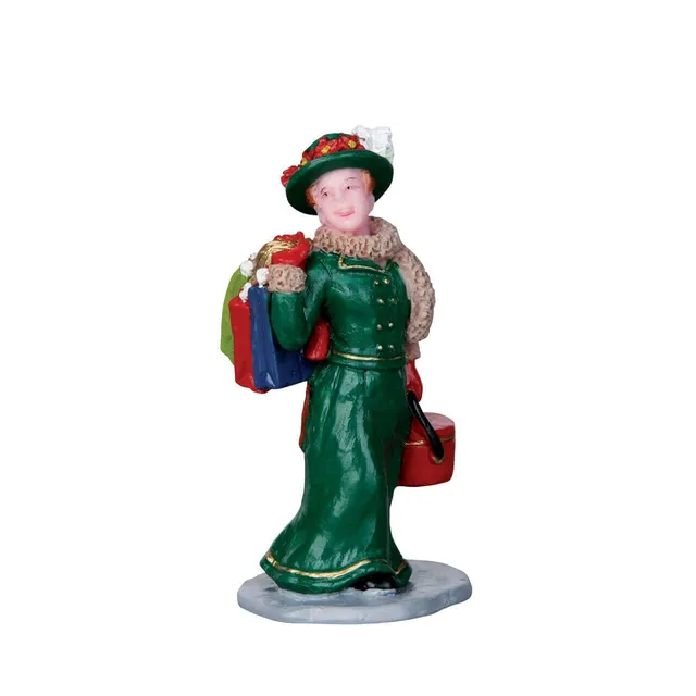 lemax-vintage-jolly-holiday-shopper-figurine-shopping-de-no-l image 1