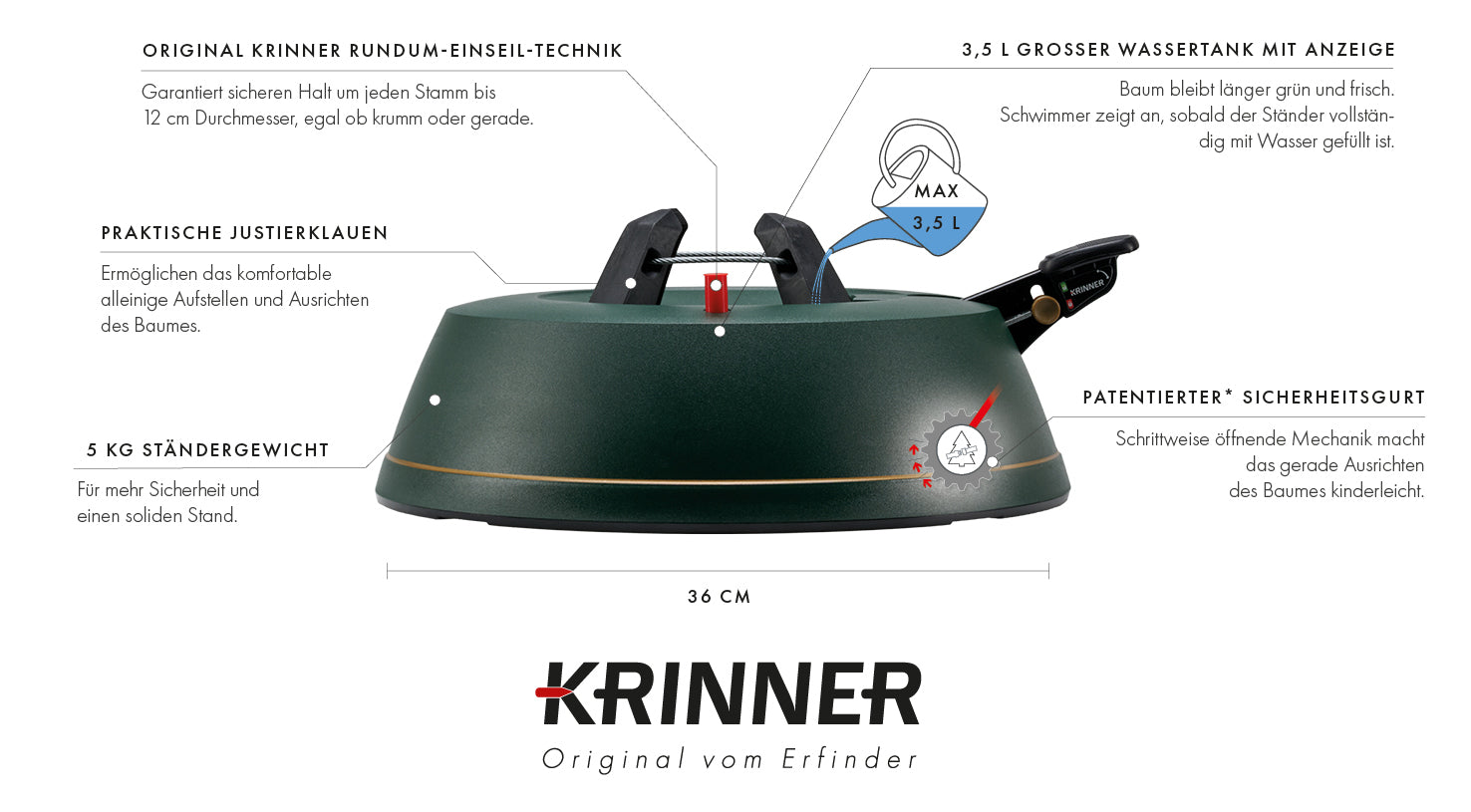 krinner-comfort-grip-m-pied-sapin-2-5m-fabriqu-en-allemagne image 6