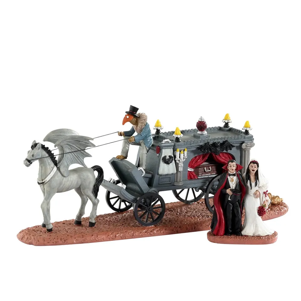 lemax-newly-deads-spooky-town-corbillard-mari-s-halloween image 1
