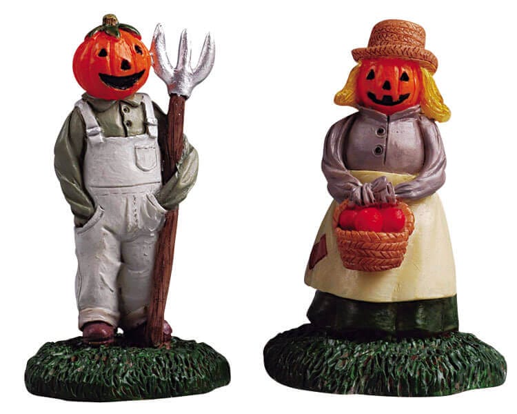 lemax-mr-mrs-pumpkin-figurines-citrouilles-spooky-town image 1