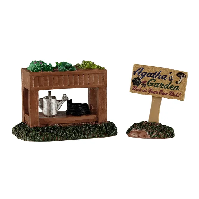 lemax-agatha-s-garden-stand-de-jardin-miniature-spooky-town image 1