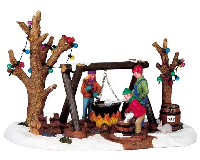 lemax-maple-syrup-time-figurine-rabli-re-miniature image 1