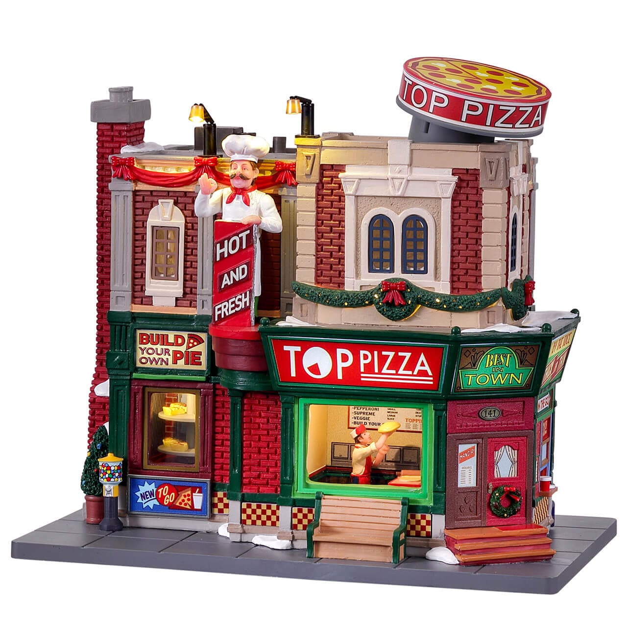 lemax-top-pizza-b-timent-lumineux-harvest-crossing image 1