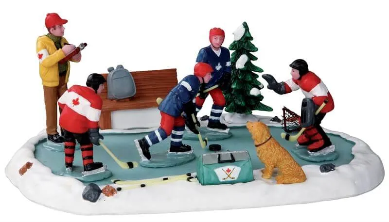 lemax-hockey-tryouts-figurine-hockey-village-de-no-l image 1