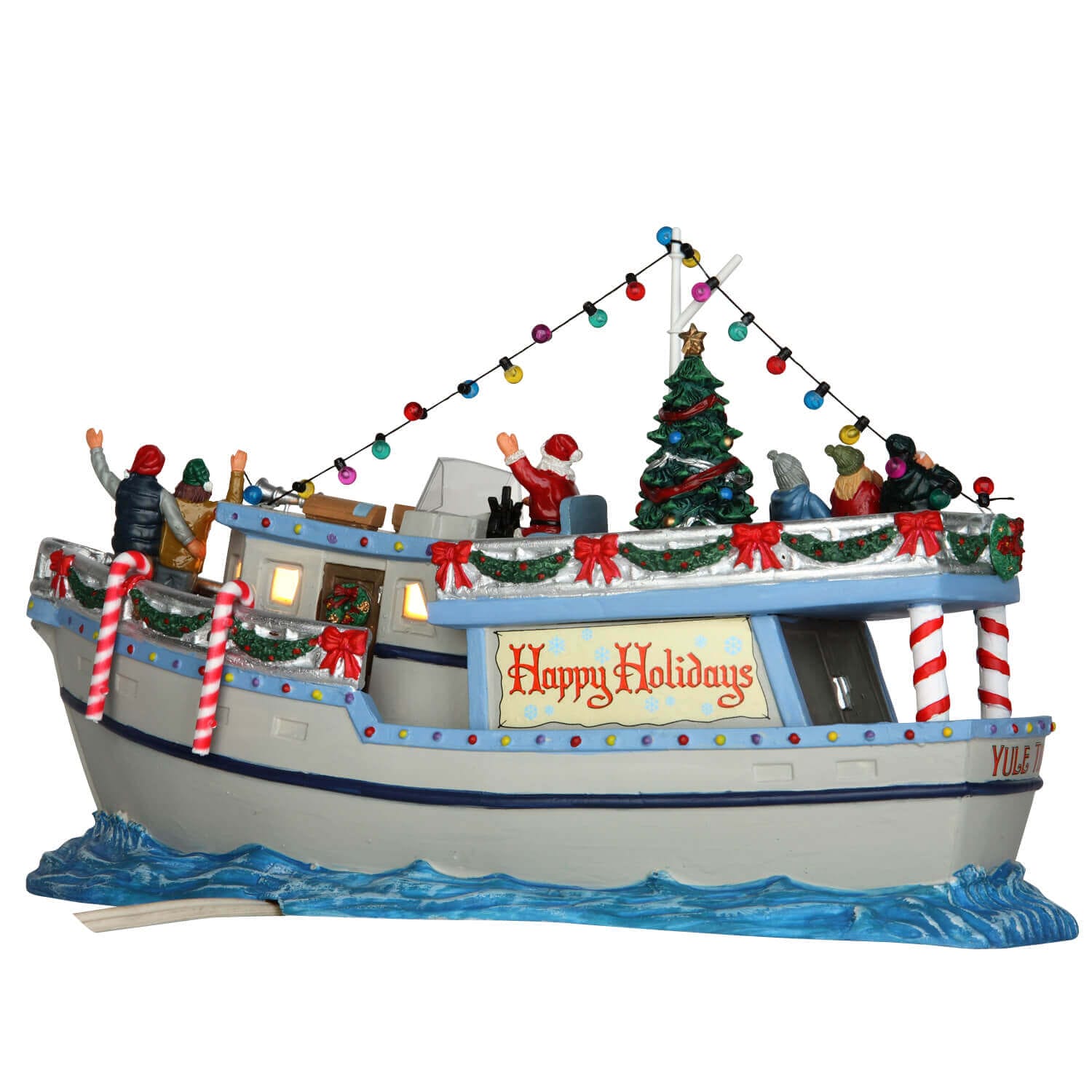 lemax-the-yule-tide-yacht-bateau-de-no-l-lumineux-miniature image 2