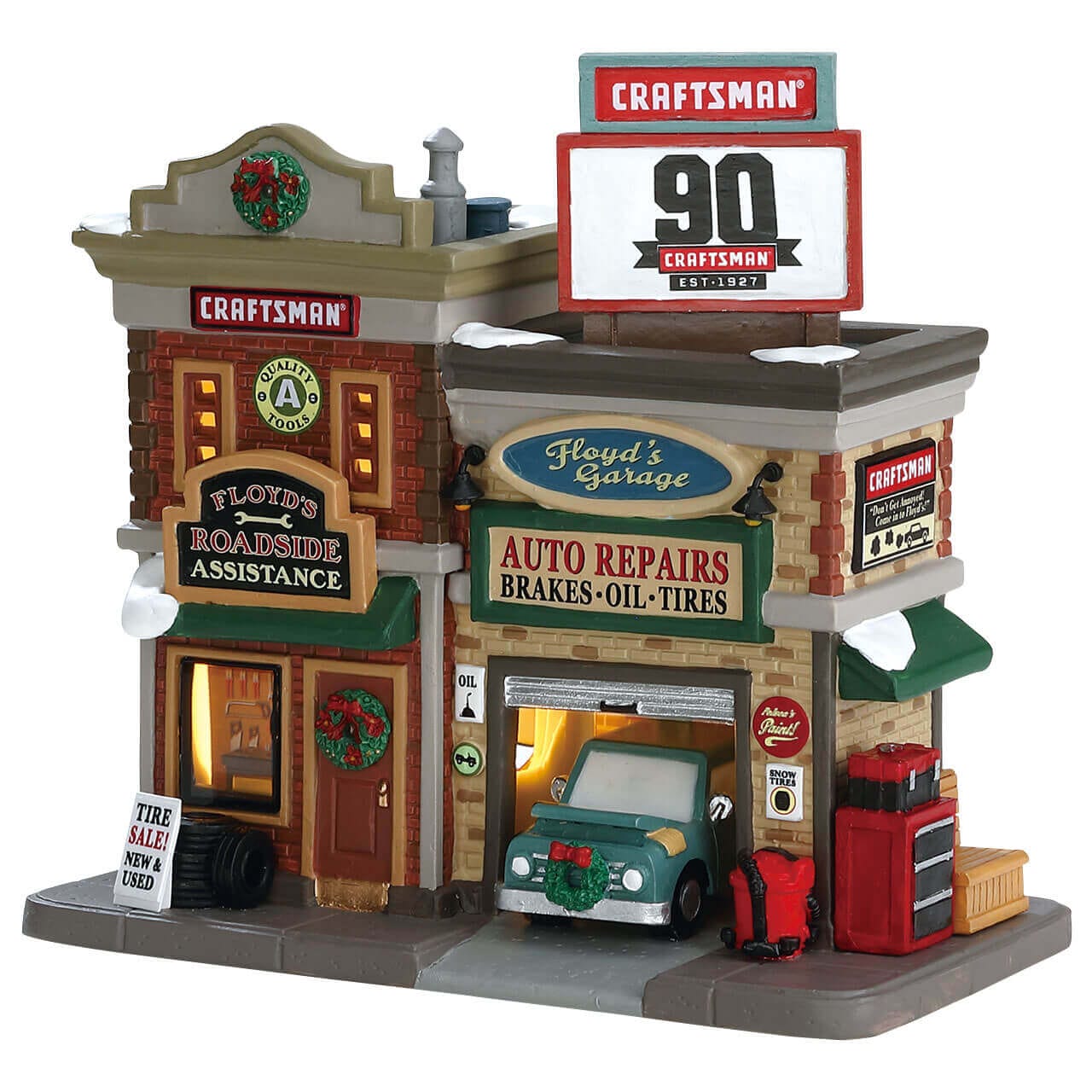 lemax-floyd-s-garage-b-timent-miniature-de-village image 1