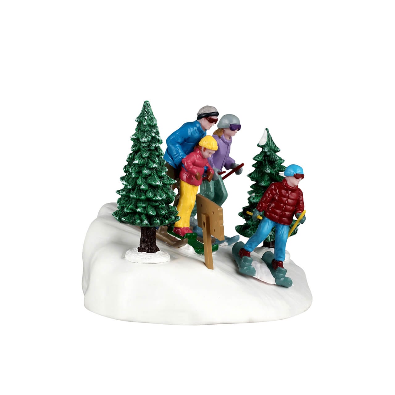 lemax-family-ski-day-figurines-famille-au-ski-vail-village image 2