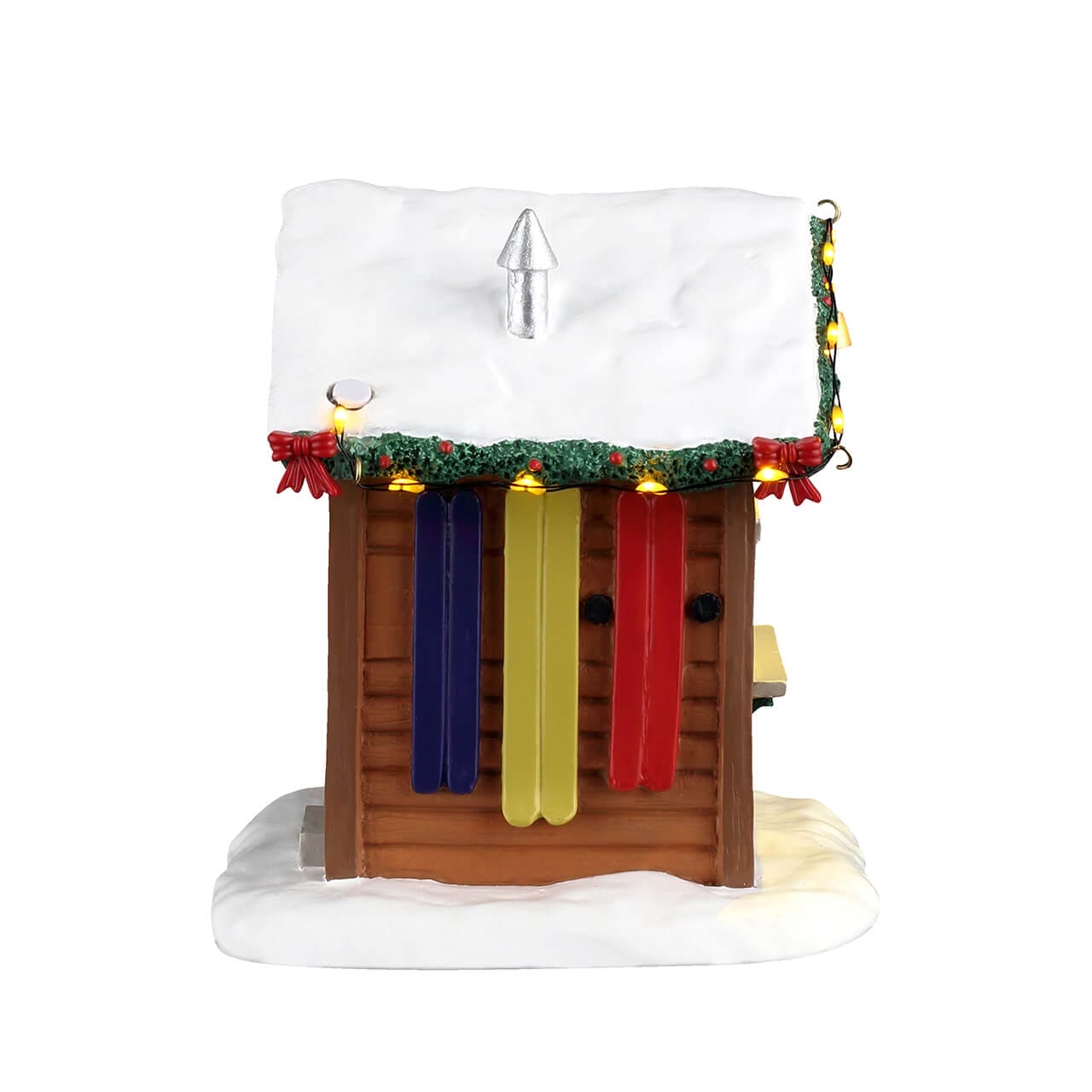 lemax-vail-village-ski-rental-chalet-location-de-skis-miniature-lumineux image 2