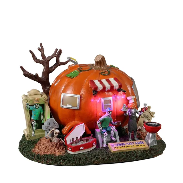 lemax-shinbone-family-reunion-b-timent-spooky-town-citrouille image 1