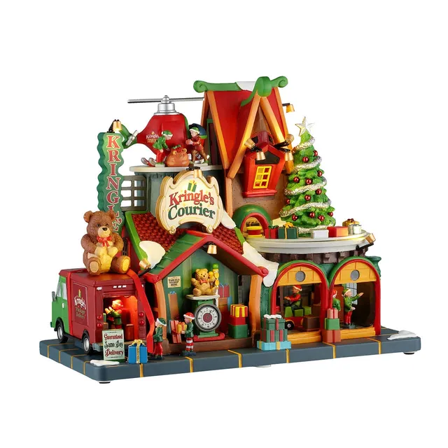 lemax-kringle-s-courier-village-miniature-lumineux-santa-s-wonderland image 1