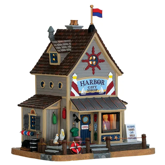 lemax-harbor-gift-shop-boutique-souvenirs-port-miniature-lumineuse image 1