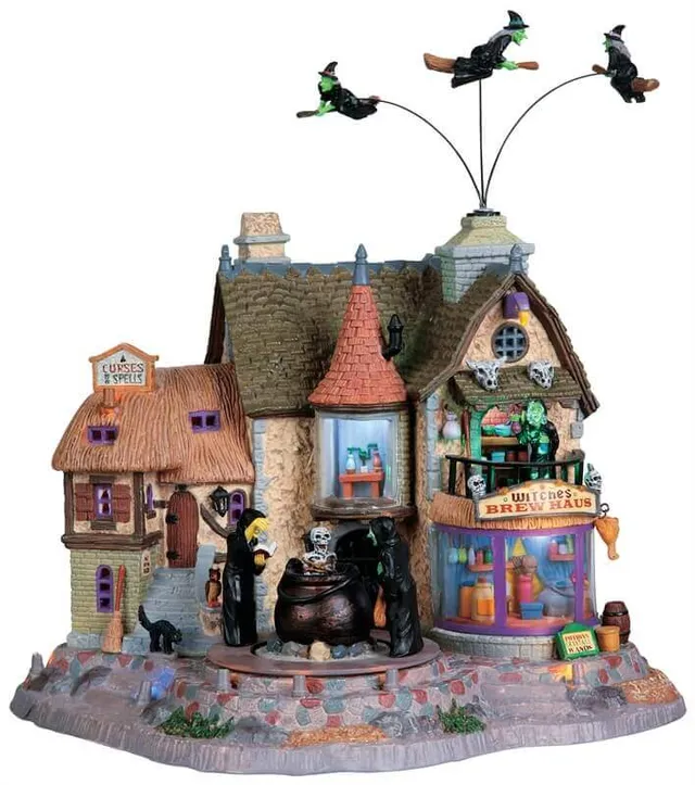lemax-witches-brew-haus-maison-hant-e-lumineuse-spooky-town image 1