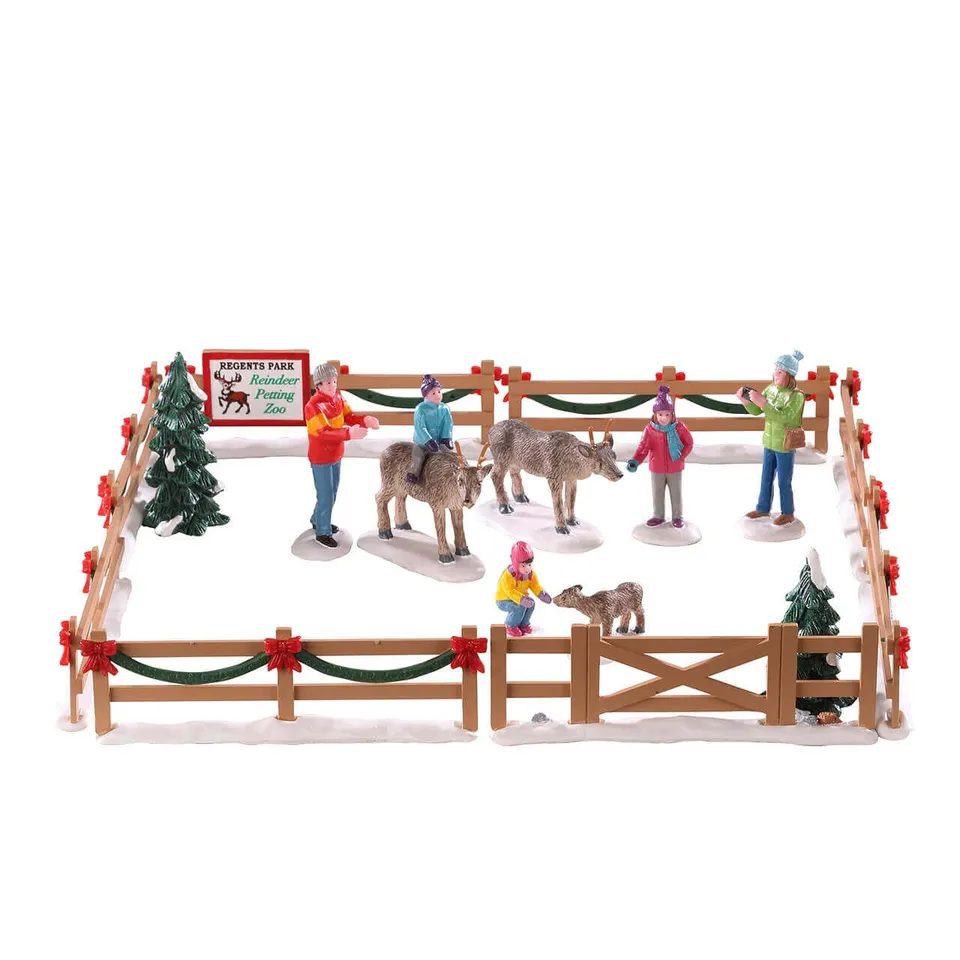 lemax-reindeer-petting-zoo-figurine-parc-rennes-vail-village image 1