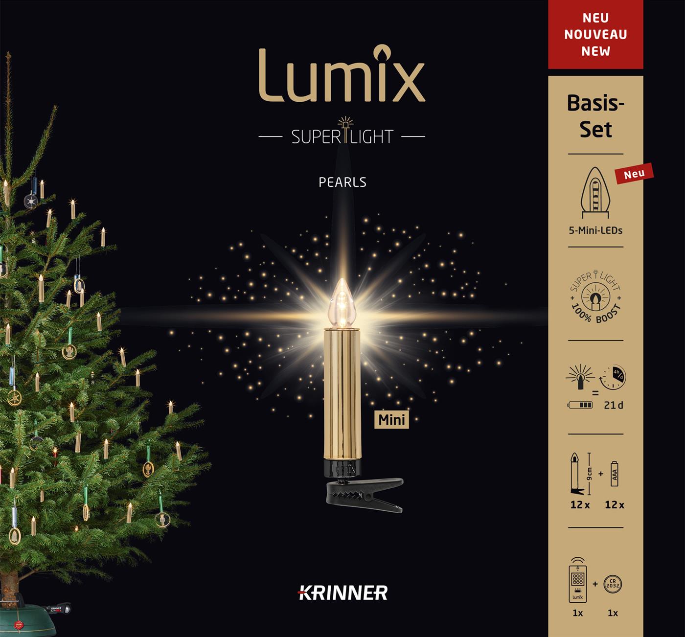 krinner-lumix-superlight-pearls-gold-mini-basis-bougies-led-dor-es image 1