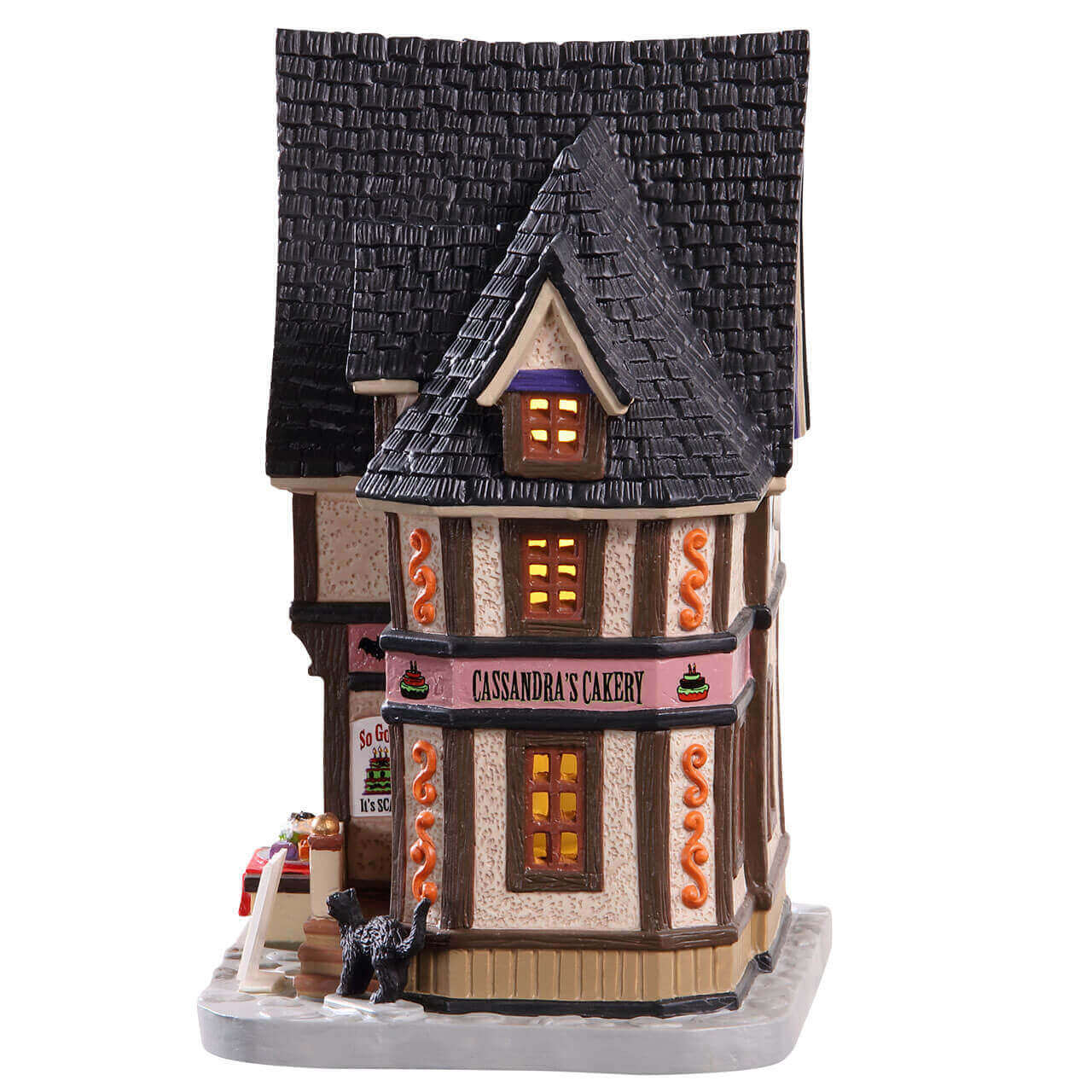 lemax-spooky-town-cassandra-s-cakery-b-timent-hant-lumineux image 2