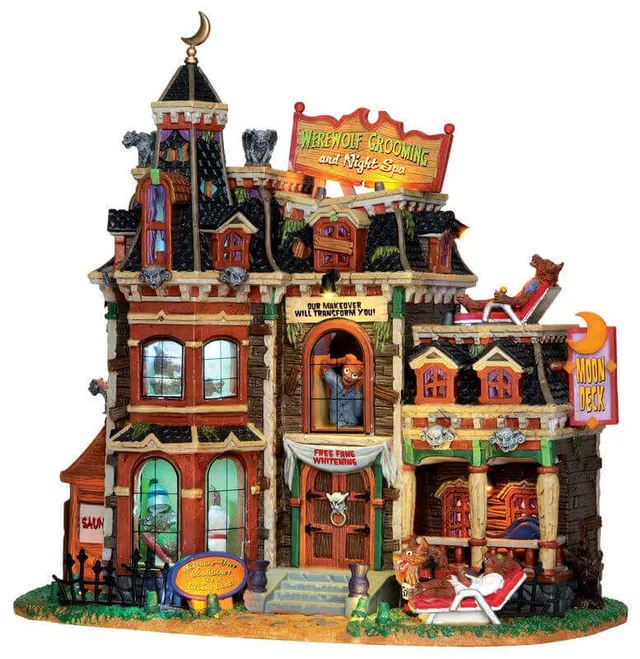 lemax-werewolf-grooming-and-night-spa-b-timent-spooky-town-anim image 1