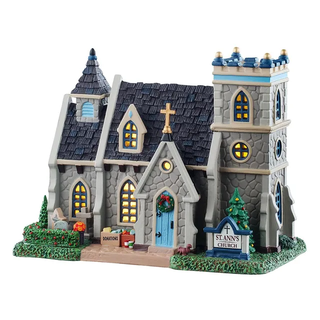 lemax-st-ann-s-church-glise-miniature-lumineuse-caddington image 1