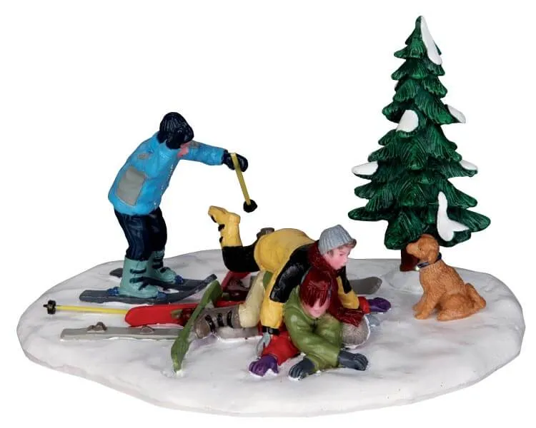 lemax-ski-pile-up-figurine-skieurs-village-de-no-l image 1