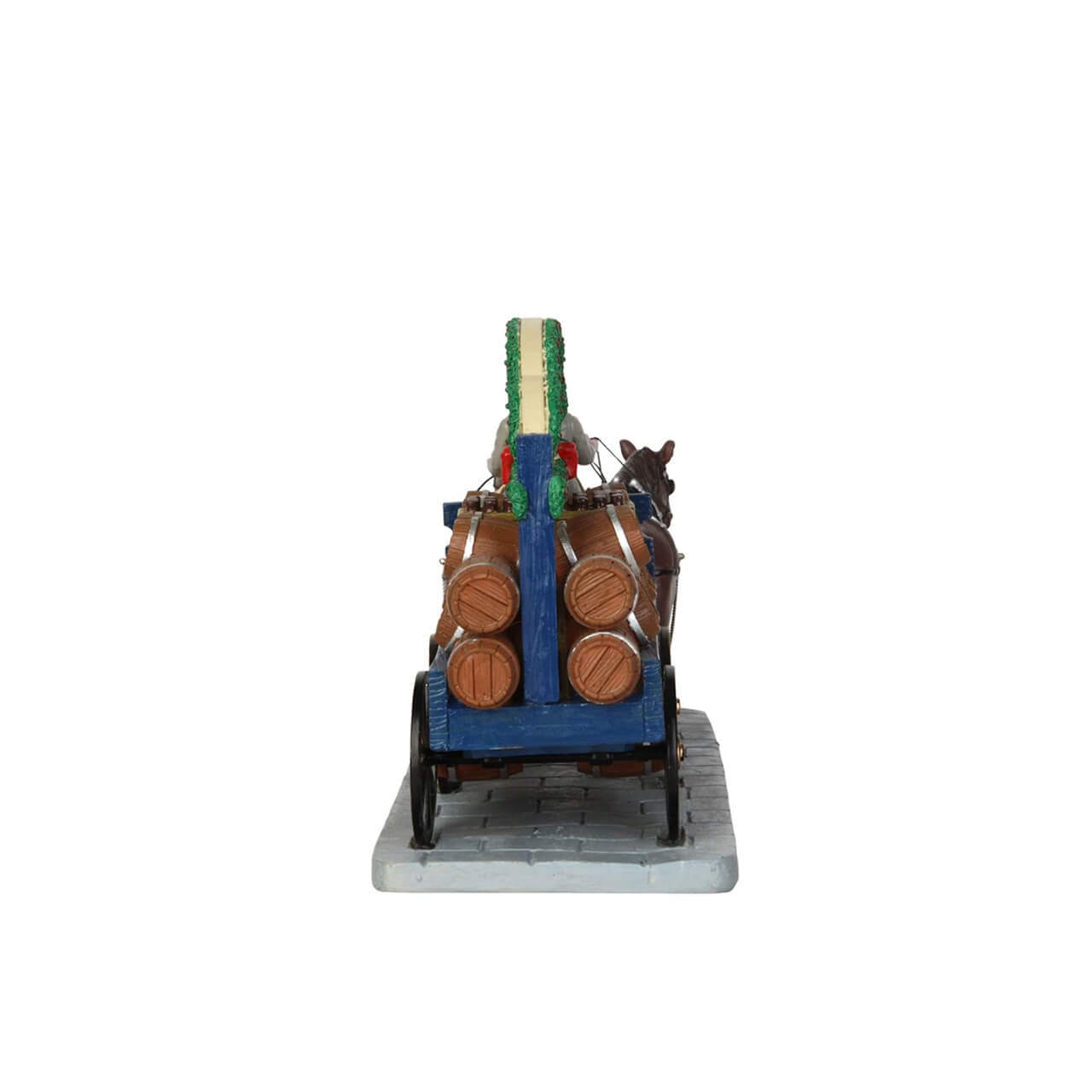 lemax-winter-ale-wagon-chariot-bi-re-village-miniature image 4