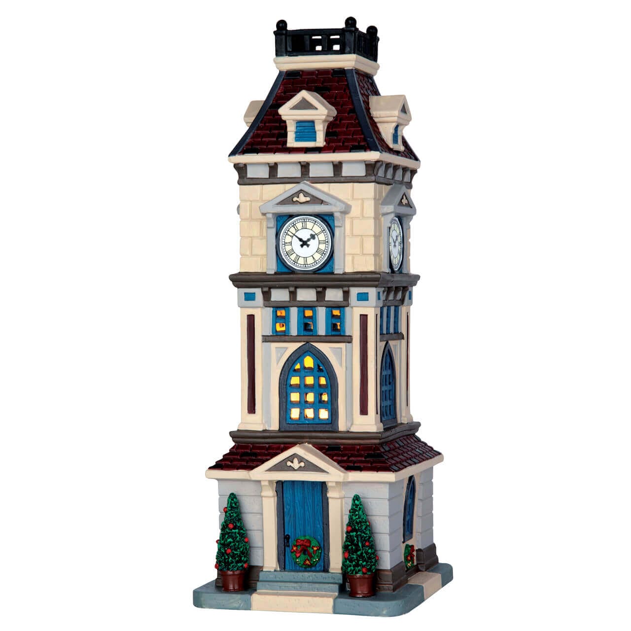 lemax-clock-tower-tour-d-horloge-village-miniature-lumineux image 1