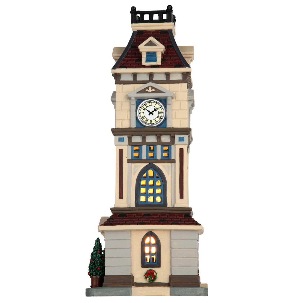 lemax-clock-tower-tour-d-horloge-village-miniature-lumineux image 3