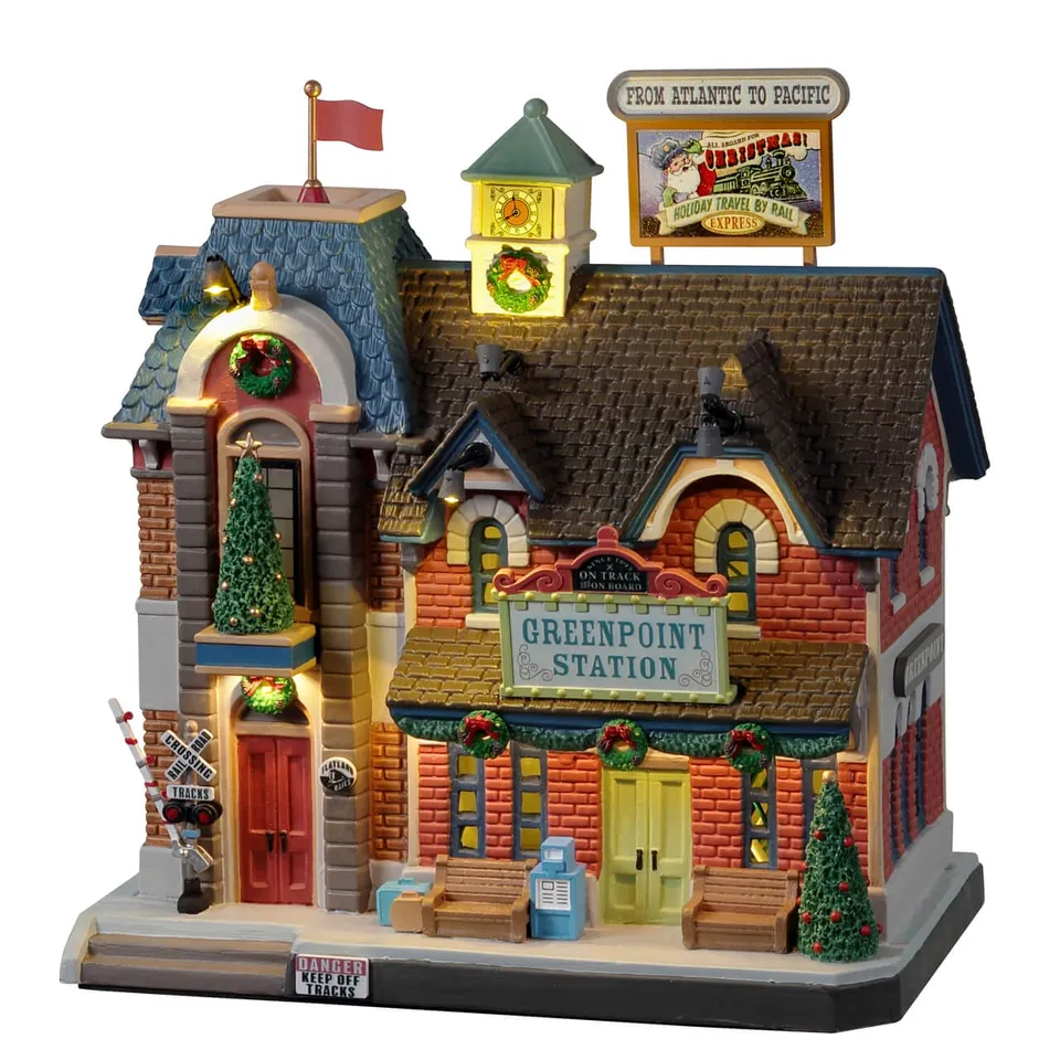 lemax-greenpoint-railroad-station-gare-village-caddington image 1