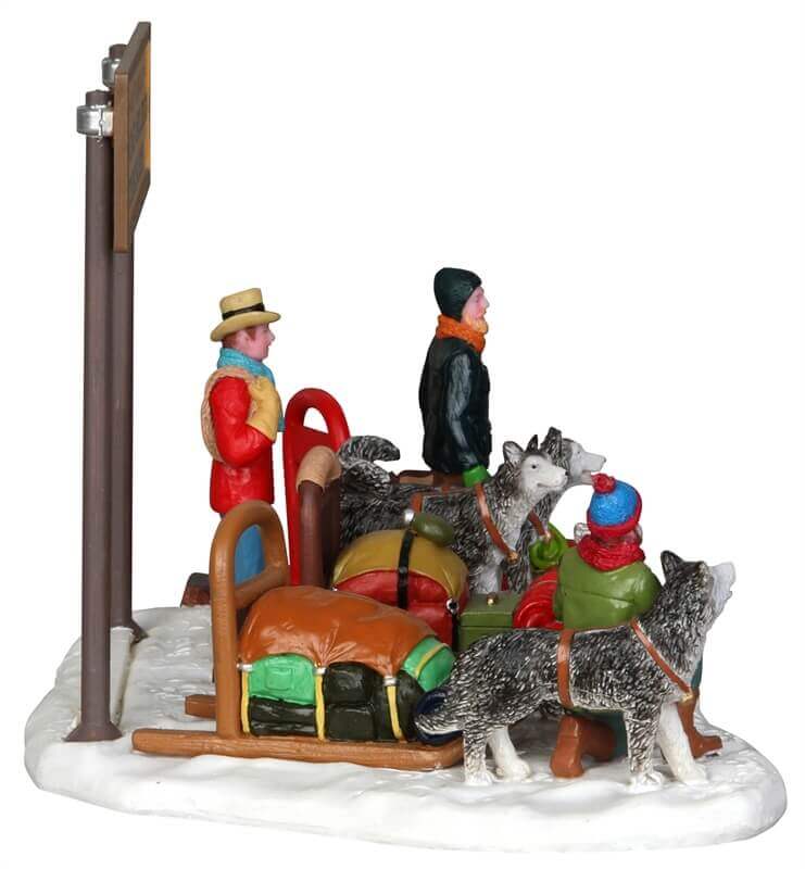 lemax-dog-sled-derby-figurine-course-de-tra-neaux-chiens image 2