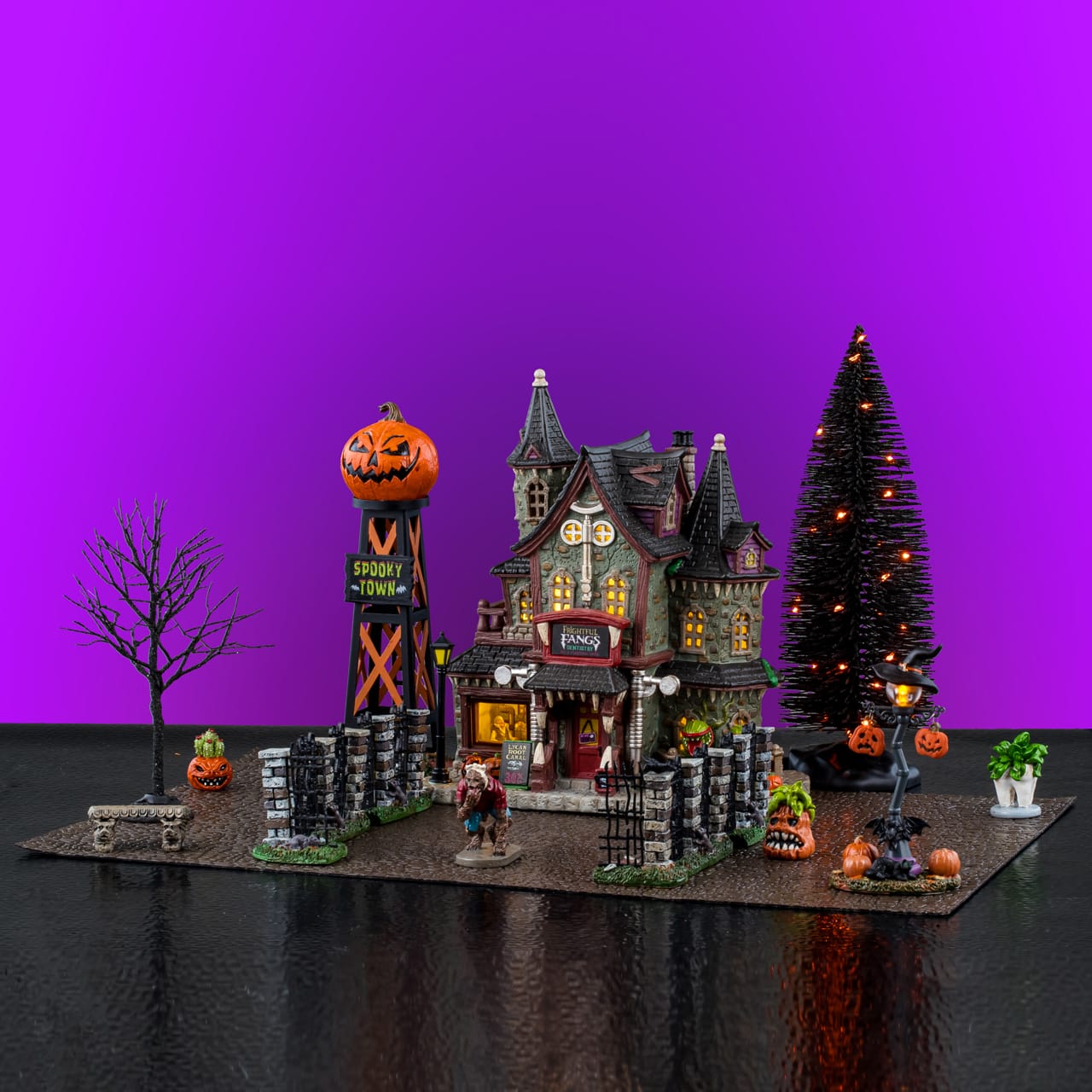 lemax-frightful-fangs-dentistry-set-set-complet-dentisterie-hant-e-spooky-town image 1