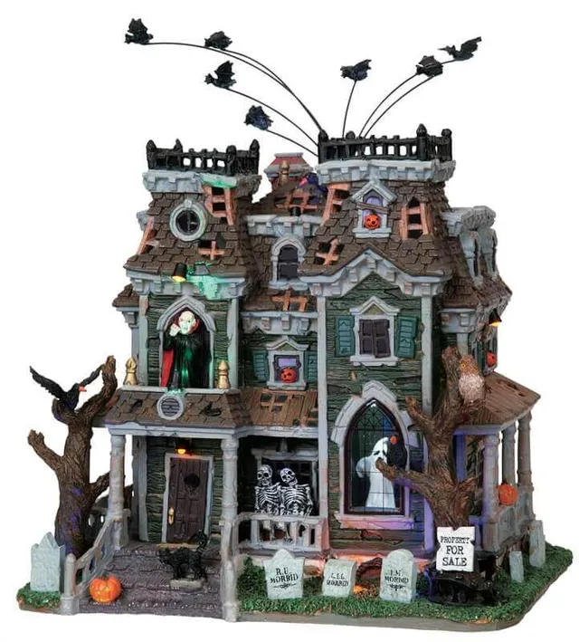 lemax-spooky-town-morbid-manor-manoir-hant-lumineux-clairs image 1