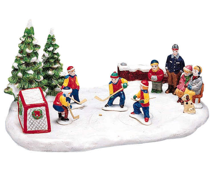 lemax-hockey-game-figurine-match-de-hockey-miniature image 1