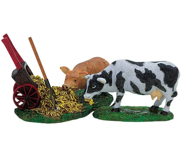 lemax-chow-time-figurine-repas-pour-village-miniature image 1