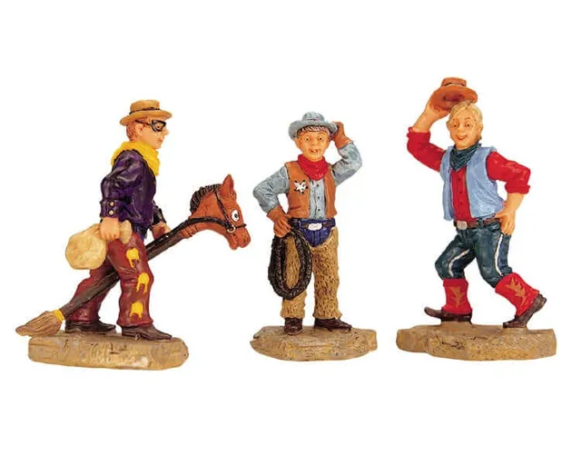 lemax-three-cowboys-figurines-spooky-town-lot-de-3 image 1